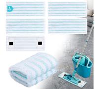 Mop en Microfibre Compatible avec Les Housses de mop Leifheit Clean Twist M Ergo Micro Duo, Absorption Efficace de l'eau - 6 Pièces