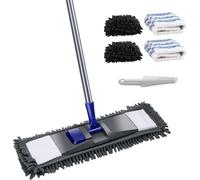 Mop sol Profi XL Chenille Microfibre 360° Articulation rotative Balai Bleu