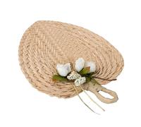 Mopec AA571 Éventail Paipay avec Porte-Notes Floral, Feuille de Palmier, Marron, 2 x 29 x 30 cm