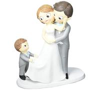 Mopec Figurine gâteau Couples et Fils 8,6 x 18,8 x 21,4 cm Gris