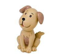 mopec Figurine gâteau de mariés avec animaux chien, poly résine, marron, 4 x 4 x 7 cm