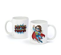 Mopec G734.2 Tasse en céramique Super Mama en catalan Ø8 x 9,5 cm