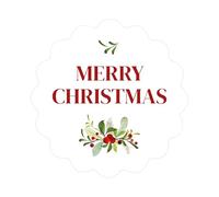 Mopec NX13.3 Lot de 5 feuilles de 24 autocollants Merry Christmas au total 120 étiquettes Multicolore 4,6 x 4,6 x 0,1 cm