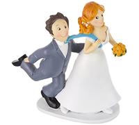Mopec Y251 - Figurine de Gâteau de mariés Mariée tirant la Cravate, 19 cm