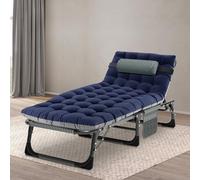 MOPHOTO Lit pliant - Lit d'appoint avec matelas, lit simple compact et peu encombrant - 190 x 68 cm