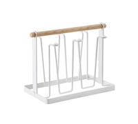 mophrati Égouttoir à tasses antirouille résistant à la corrosion bouteille support de rangement couleur unie sans perçage verre vin organisateur Table cuisine, Blanc 1