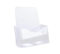 mophrati Porte-brochures en acrylique transparent, incliné, antidérapant, fixation murale, pour documents et brochures. Organisateur de comptoir transparent, clair, A5 1 niveau