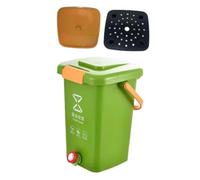 mophrati Seau à Compost Muni d'une poignée Pratique pour Un, Vert, L | utilisation faciles en toutes circonstances. Bac à compost d'intérieur polyvalent, facile nettoyer.