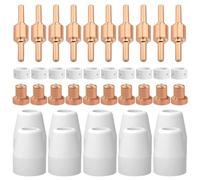 MOPLA 40 Pièces Decoupeur Plasma, Accessoires pour Machines de Découpe Plasma, Consommables de Découpeuse Plasmas, Électrodes des Buse des Découpeur Plasma pour CUT40 CUT50 CT312