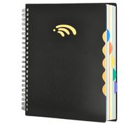 MOPLA Cahier à spirale DIN A4 ligné avec intercalaires, 290 feuilles, cahier à spirale, relié, 21 x 29,5 cm avec index, classeur à anneaux, bloc-notes à spirale avec intercalaires pour le travail