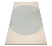 Moquette en laine FLUX 461.10.AE500 OSTA - Géométrique structurelle loft bleu / crème 200x300 cm