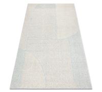Moquette en laine FLUX 461.14.AE120 OSTA - Géométrique structurelle loft gris / bleu 240x340 cm