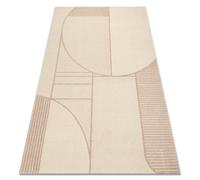 Moquette en laine FLUX 461.14.AE200 OSTA - Géométrique structurelle loft beige / rose 200x300 cm