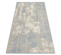 Moquette en laine FLUX 461.2.AE500 OSTA - Abstraction, structurelle, loft crème bleus 200x300 cm