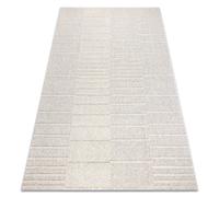Moquette en laine FLUX 461.3.AE121 OSTA - Géométrique structurelle loft beige / gris 135x200 cm