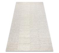 Moquette en laine FLUX 461.3.AE121 OSTA - Géométrique, structurelle, loft beige gris 240x340 cm