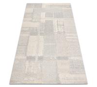 Moquette en laine FLUX 461.43.AE110 OSTA - Géométrique structurelle loft crème / gris 240x340 cm