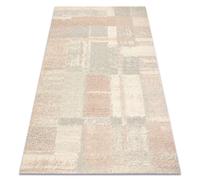 Moquette en laine FLUX 461.43.AE200 OSTA - Géométrique, structurelle, loft crème rose 240x340 cm