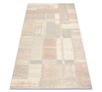 Moquette en laine FLUX 461.43.AE200 OSTA - Géométrique structurelle loft crème / rose 60x120 cm