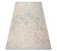Moquette en laine FLUX 461.60.AE990 OSTA - Abstraction structurelle loft crème / bleus 240x340 cm