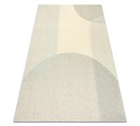 Moquette en laine FLUX 461.7.AE120 OSTA - Géométrique structurelle loft beige / gris 60x120 cm