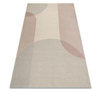 Moquette en laine FLUX 461.7.AE200 OSTA - Géométrique structurelle loft beige / rose 240x340 cm