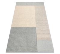 Moquette en laine FLUX 461.9.AE500 OSTA - Géométrique, structurelle, loft bleu crème 60x120 cm