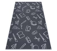 Moquette pour enfants SCHOOL école gris 100x250 cm