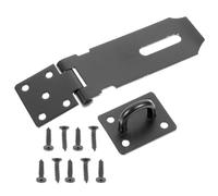 Moraillon en Acier Inoxydable Noir, Verrou Portable pour Meuble | Finition Lisse, Installation Facile, Sécurité Renforcée, Accessoire de Porte, Usage Armoire et Placard