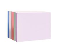 Morandi - Lot de 5 blocs de notes adhésives rectangulaires carrées de couleur unie, adhésif puissant, listes de choses à faire et rappels, pour bureau, école, multi-tailles, ton doux, papeterie grande
