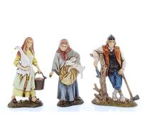 Moranduzzo Bûcheronne, Femmes C/Oie et Lapin pour Crèche de 10 Cm Échelle 1:20-Figurines Indestructibles-Style 700',Peinture Finition à la Main,Produit Officiel,Fabriqué en Italie,Sculpteur M. Landi