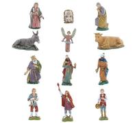 Moranduzzo - Ensemble 9 Personnages de Crèche Échelle 1:20 - Peinture Finition à la Main, Produit Officiel, Made in Italy, Sculpteur M. Landi