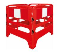 MORAVIA MORION Grille de protection de puits 1 000 × 1 000 × 1 000 mm rouge-blanc réfléchissante Type 1 Quantité:1