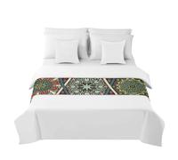 Morbuy Chemin de Lit Hôtel Doux Qui Ne Se Décolore Pas - Moderne Style Mandala Boho Accueil Literie Drapeau Drapeau Queue de Lit Décoration de la Maison (Style Mandala,50x180cm)
