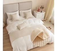 Morbuy Chemin de lit Hôtel Doux Qui ne se Décolore Pas - Réversible Moderne Jacquard Accueil Literie Drapeau Drapeau Queue De Lit Housse de Coussin (45x210cm (chemins de lit),Beige)