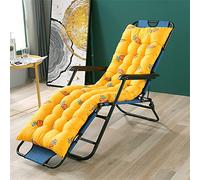 Morbuy Coussin de Chaise Lounge de Jardin, Coussin Chaise Longue Pliable, Coussin Bain de Soleil avec Sangles, pour Vacances Intérieur Exterieur (48 * 120cm,Carotte)