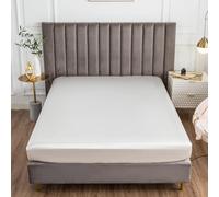 Morbuy Drap Housse 140x200, Blanc Satin Draps Housses pour Matelas Épais Jusqu'à 30 cm, Luxe Drap-Housse en Microfibre Soyeux, Lisse Respirant et Doux