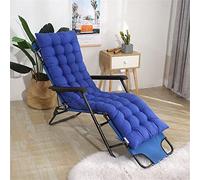 Morbuy Epaissir Coussin de Chaise Lounge de Jardin, Coussin Chaise Longue Pliable, Coussin Bain de Soleil pour Canapé Vacances Intérieur (53x188cm,Bleu Royal)