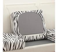 Morbuy Housse de Coussin Canapé, Extensible Housse de Siège de Canapé Antidérapant Coussin Housse de Protection pour Canapé Protege de Meubles Antipoussière (Imprimé zèbre,3 Places Plus)