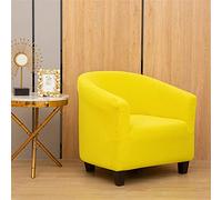 Morbuy Housse de Fauteuil Club 1 Place, Cabriolet Chesterfield Extensible Housse de Fauteuil Tub Chair Revêtement de Chaise Lavable (Jaune)