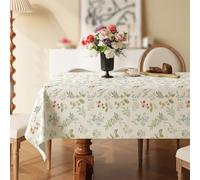 Morbuy Impermeable Nappe Rectangulaire en PVC Durabilité Nappe Rectangulaire Anti Tache, Protege Table,Protection de Table Pour Cuisine ou Pique Nique, Grimpantes Imprimée (Feuilles vertes,100x180 cm)