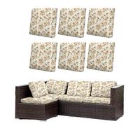 Morbuy Lot de 6/8 Housses de Coussin Extérieur, Imperméable Housses de Coussin de Jardin, Remplacement pour Mobilier de Terrasse et Dossier de Canapé d'angle en Rotin (Papillon Noir,8)