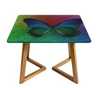 Morbuy Nappe de Table Lavable, Nappe Carrée Imperméable, avec Bord Élastique, pour Jardin, Intérieure, Extérieure, Anti Tachesm, Imprimé Papillon (Couleur,170x170cm)