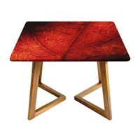 Morbuy Nappe de Table Lavable, Nappe Carrée Imperméable, avec Bord Élastique, pour Jardin, Intérieure, Extérieure, Anti Tachesm, Impression 3D (veines Rouges,170x170cm)