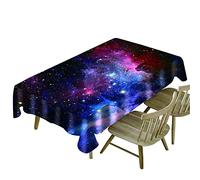 Morbuy Nappe Imperméable Rectangulaire, 3D Ciel étoilé Imprimé Nappes Anti Tache Anti-Salissure Infroissable Lavable pour Decoration Cuisine Jardin Picnic Exterieur (Interstellaire,140x210cm)