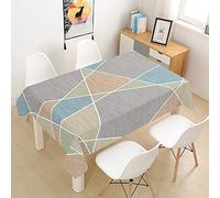 Morbuy Nappe Rectangulaire Imperméable, Mosaïque Style Nordique Nappe de Table Lavable et Facile d?Entretien Ménage Table Nappe pour Cuisine Picnic Jardin Décoration (Bleu Vert Gris,140x260cm)