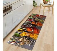 Morbuy Paillasson Bienvenue Tapis d'Entrée Impression d'épices 3D Tapis de Bain Antidérapant Tapis de Sol, Tapis Antidérapant pour Salon,Chambre à Coucher,Couloir,Cuisine (Usine,40x60cm)