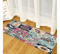 Morbuy Paillasson Bienvenue Tapis d'Entrée Paisley Mandala Tapis de Bain Antidérapant Tapis de Sol, Tapis Antidérapant pour Salon,Chambre à Coucher,Couloir,Cuisine (Paisley Classique,40x120cm)