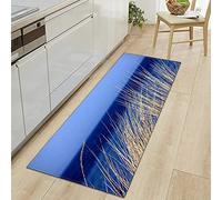 Morbuy Paillasson Bienvenue Tapis d'Entrée Plantes et Fleurs en 3D Tapis de Bain Antidérapant Tapis de Sol, Tapis Antidérapant pour Salon,Chambre à Coucher,Cuisine (Champ de blé,60x180cm)