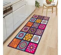Morbuy Paillasson Bienvenue Tapis d'Entrée Style de Mandala Tapis de Bain Antidérapant Tapis de Sol, Tapis Antidérapant pour Salon,Chambre à Coucher,Couloir,Cuisine (Mandala en Treillis,40x60cm)